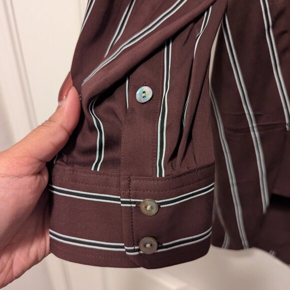 Madewell Oversize Satin Boyfriend Button-Up Shirt - Picture 7 of 9